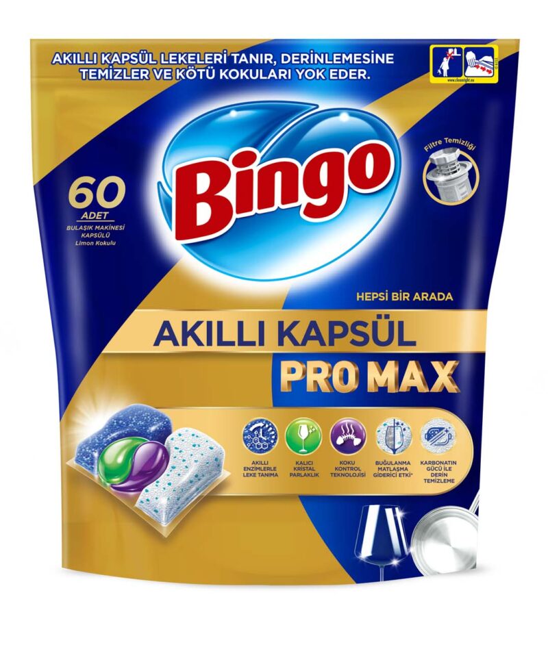 Bingo Dishwashing Capsules Pro Max 60