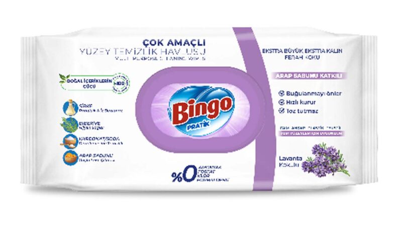 Bingo почистващи кърпи Lavender x 100