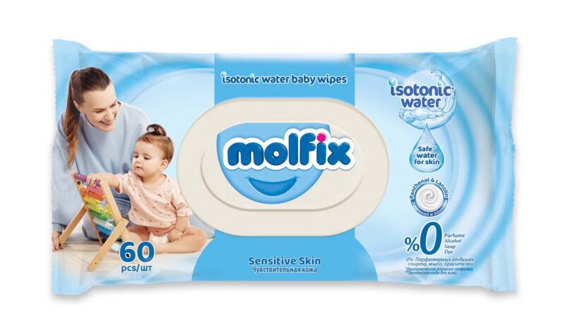 Molfix мокри кърпи с капак Sensiteive 60бр.